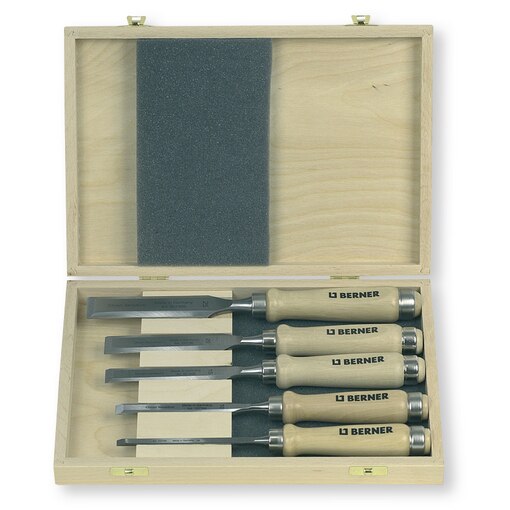 Coffret ciseaux à bois manche en bois 5pcs